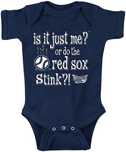 Újonc viseletet Csettint Ruházati NY Baseball-Rajongó. Csak Én?! (Anti-Red Sox) Haditengerészet Rugdalózó vagy Kisgyermek Tee (NB-5-6 TONNA)