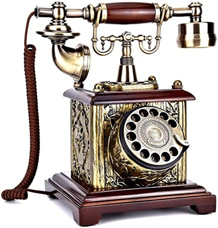 Retro Telefon Nappali Dekoráció Európai Stílusú Vezetékes Telefonos Tárcsás Telefon Haza Klasszikus Amerikai Íróasztal Hivatal (Szín : Mahagóni,
