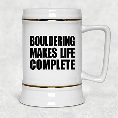 Designsify Bouldering Teszi Teljessé az Életet, 22oz korsó Sör Kerámia Kupa Bögre Kezelni a Fagyasztóban, Ajándékok Születésnapi Évforduló,