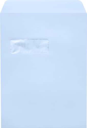 LUXPaper 9 x 12 Nyitott Vége ablakos Boríték | Peel & Nyomja meg a | gombot Baba Kék | 80lb. Szöveg | 500 Db