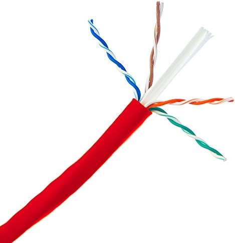 ACCL 1000ft Cat6 UTP Ethernet Kábel, Tömör, Pullbox, Piros, 1pk