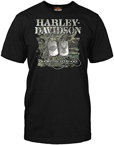 Harley-Davidson Katonai - Férfi Rövid Ujjú Grafikus Póló - Tengerentúli Túra | Kutya Kategória