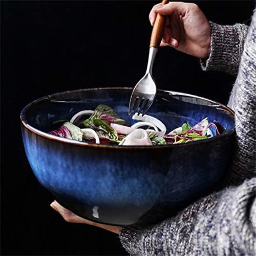 NVeeus Haza Japán Stílusú Nagy Tál Salátás Tál Kreatív Nagy Saláta | Gyümölcs| Snack| Zabpehely|Tészta Leves Tál Család Konyha/a/23X10Cm