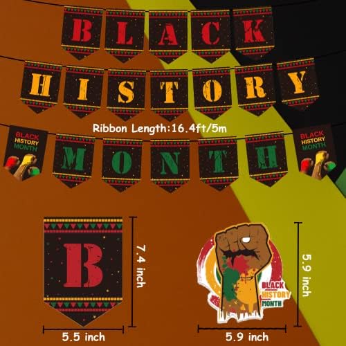 Fekete történelmi Hónap Dekoráció Zászló Afro-Amerikai Fesztivál BHM Lóg Kavarog a fekete történelem Parti Dekoráció Otthon