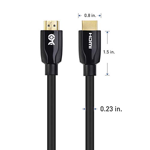 [Prémium Hitelesített] Kábel Számít, HDMI-HDMI Kábel 10 ft (Premium HDMI Kábel) a 4K HDR-Támogatás Fekete