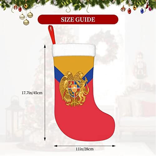QG ZZX Zászló Örményország Karácsonyra Karácsonyi Harisnya Kandalló Zokni 18 Cm Ünnepi Dekoráció