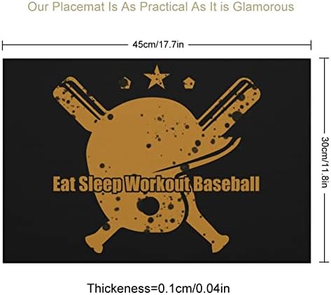 Enni, Aludni Edzés Baseball PVC Táblázat Szőnyeg Mosható Placemats Terítő Asztal Pad Asztal