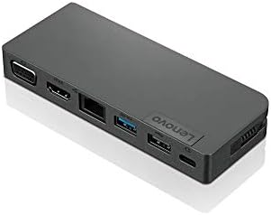 Lenovo USB Powered-C Utazási Hub - Notebook - USB Típus C - 3 X USB Port - 1 X USB 2.0 Hálózat (RJ-45) - HDMI - VGA - Vezetékes