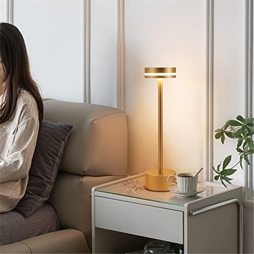 LJXiioo Újratölthető LED-es asztali Lámpa Vezeték nélküli asztali Lámpát, elemes USB Töltő Port 3 Szint Fényerő Szabályozható,