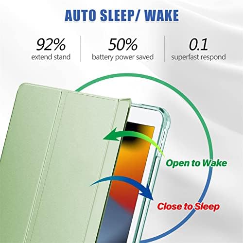 Afurdel tok iPad 9 8 7 Generáció (10.2 inch, 2021/2020/2019.9./8./7.), Puha, TPU hátlap Stand Flip védőtok a tolltartó, Auto Sleep/Wake