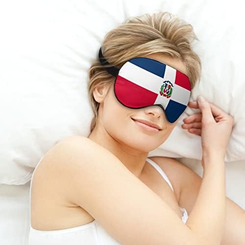Dominikai Köztársaság Zászló Aludni, Maszkok Szem Fedezze Áramszünet, Állítható, Rugalmas Pánttal Este Kendőt a Nők, a Férfiak a Jóga