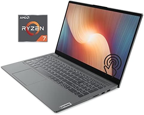 Lenovo IdeaPad 5 Laptop, 15 FHD IPS Érintőképernyő, 8 magos AMD Ryzen 7 5825U (>i7-1180G7), 16 GB RAM, 1 tb-os PCIe SSD, Wi-Fi 6, FHD Webcam,