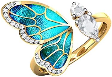 Kecses Gyűrű Gyűrű Ezüst Női Pillangó Gyűrű Arany Nyitva Ujját, Gyűrűk, Medálok, Állítható Gyűrű (Arany, Egy Méret)