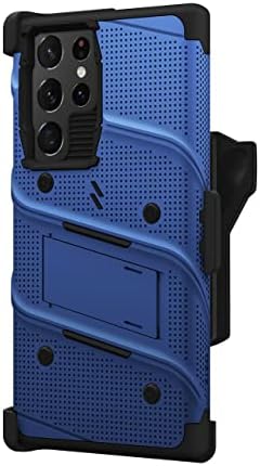 ZIZO Bolt Csomag Galaxy S22 Ultra Esetben a Képernyő Védő Állvány Tok Zsinór - Kék