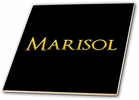 3dRose Marisol elterjedt hölgy nevét az Amerika. Sárga, fekete varázsa - Csempe (ct_349702_1)