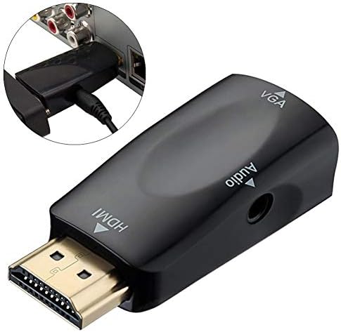 hudiemm0B HDMI-VGA Adapter, HD 1080P HDMI-VGA Átalakító Adapter Audio Kábel PC, X-Box Projektor