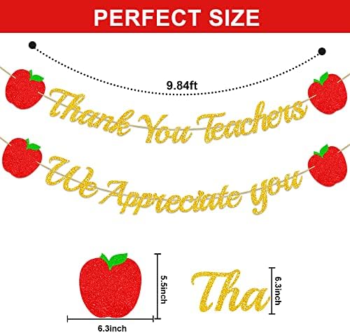 Arany Glitter Köszönöm a Tanárok Értékeljük, Hogy a Banner - NEM DIY, a tanárok Heti Banner Iskolai Osztályteremben - a Tanárok