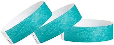 WristCo Karibi Kék Tyvek Karszalag Események - 500 Gróf ¾ x 10 - Vízálló Újrahasznosítható Kényelmes szakítószilárdságú Papír Karkötőt