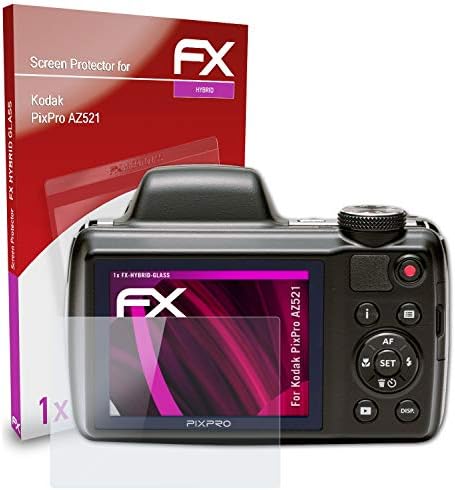 atFoliX Műanyag Üveg Védőfólia Kompatibilis Kodak PixPro AZ521 Üveg Protector, 9H Hibrid-Üveg FX Üveg kijelző Védő fólia, Műanyag