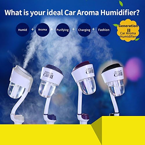 HUIMQ Autó párásító Aromaterápiás Diffúzor Ultrahangos Autó Aroma Diffúzor Hűvös Köd Ultrahangos Párásító -(Kék)