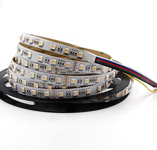 lyahui DC12V 5IN1 RGB+CCT LED Szalag Lámpa 5050 Rugalmas Szalag Nem Vízálló, Beltéri Lámpa, lakberendezés (Szín : 5M)