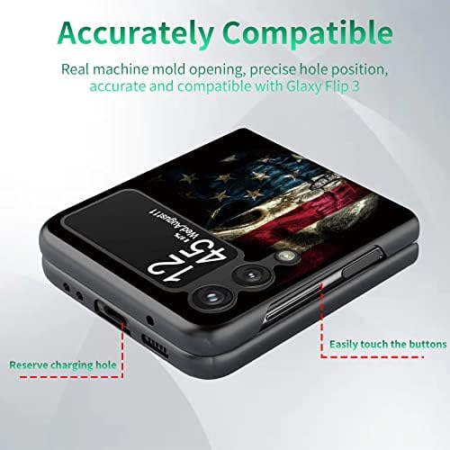 Rossy Samsung Galaxy Z Flip 3 Esetben Galaxy Z Flip 3 5G Telefon Esetében Vékony Slim Fit Nehéz PC Összecsukható Elegáns Anti-Semmiből Shookproof
