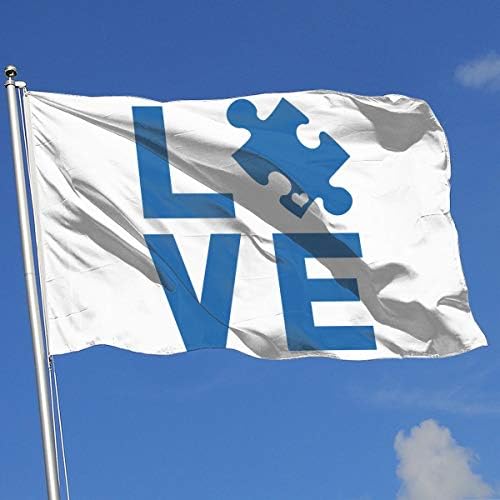 A szerelem Puzzle Autizmus Tudatosság Zászló 3x5-Zászlók 90x150CM-Banner 3 'x5' FT