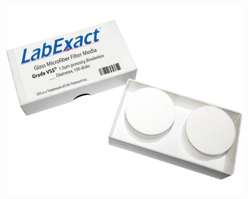 LabExact 1200156 Fokozatú VSS Üveg Mikroszálas Szűrő, Binderless Boroszilikát Üveg, 1.5 µm, 8.26 cm (Csomag 100)