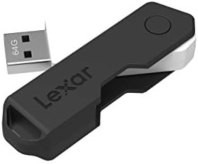 Lexar JumpDrive TwistTurn2 64 GB USB 2.0 pendrive, Fekete (LJDTT2-64GABNABK)