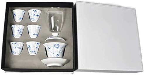 HDRZR Kézzel Festett Fehér Porcelán Kung Fu Tea Set Régi Kerámia Lefedett Tálban Tea Csésze Teljes Készlet