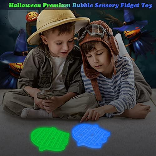 LIYDE 2 Csomag Pop a Buborékok Fidget Érzékszervi Játékok, Világít A Sötétben Halloween Szellem Buborék Popper stresszoldó Születésnapi