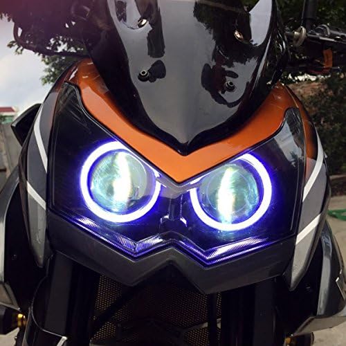 KT LED Angel eyes Fényszóró Szerelvény a Kawasaki Z1000 2010-2013 Vörös Démon Szeme Egyéni Módosított Motorkerékpár Sportbike Első fényszóró