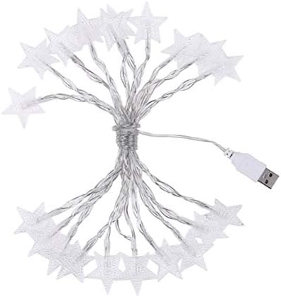 USB Powered 20 Led-ek String Lámpák Műanyag Öt Ágú Csillag Alakú Dekorációs Fények String Karácsonyi Fények