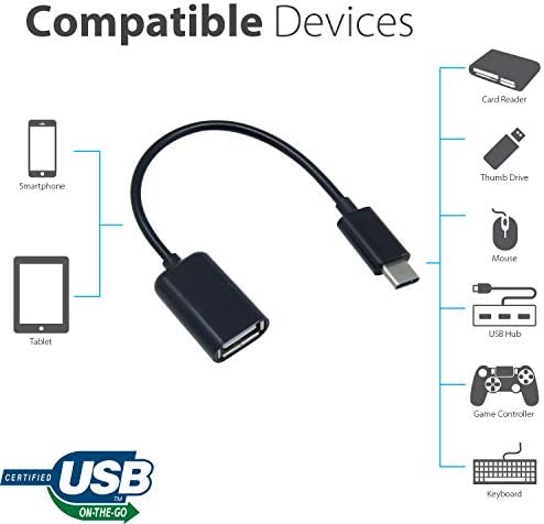 OTG USB-C 3.0 Adapter Kompatibilis A Sony WF-SP800N Gyors, Ellenőrzött, Több használható Funkciók, mint Például a Billentyűzet, pendrive,