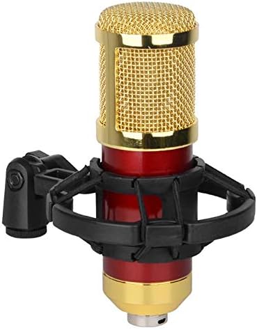WSSBK Mikrofon, A Horgony Élő Kiabálás Mikrofon Felvétel Tej Üveg Aranyozott Kondenzátor Mikrofon (Szín : Piros)