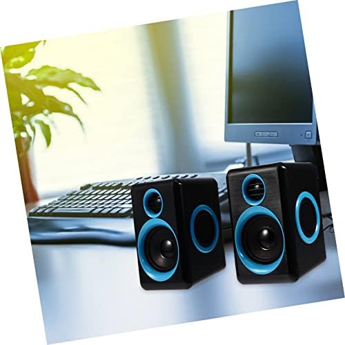 SOLUSTRE 2db Doboz Woofer Soundspeaker Hangszóró Otthoni Hangszórók Al - Laptop USB Hordozható Mini Zene Kreatív Kék Asztali Hangszóró
