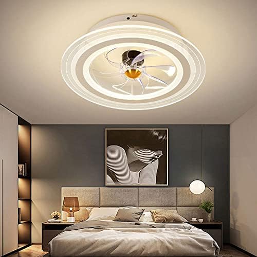 PAKFAN LED Kerek Mennyezeti ventilátor Fények, 20 80W Mennyezeti ventilátor, a Világos, 3-Sebesség Alacsony Profil Mennyezeti