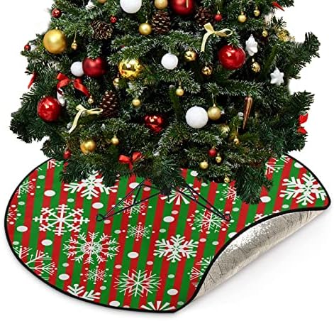 Egyedi Téli Hópihe Karácsony karácsonyfa Mat Szoknya Vízálló, Vörös, Zöld, Csíkos Fa áll Mat Minden Alkalommal Új Év Kellékek