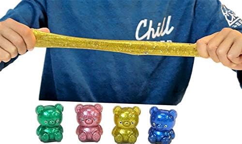 JA-RU Puha Csillámos Medve (1 Medve Válogatott), a Kis Aranyos Állat Puha Fidget játék Gyerekeknek. Gumimaci, Stresszoldó Játékok. Szülinapi