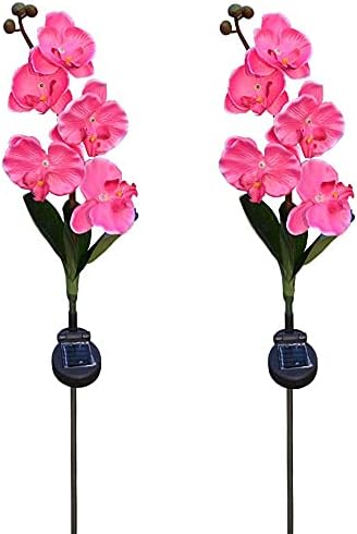 SJYDQ 5 Fejét Szabadtéri Teljesítményű Led Fény Orchidea Virág Lámpa Udvaron Kerti Út Út Gyep Táj Dekoráció
