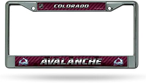 Rico Iparágak NHL Colorado Avalanche 12 x 6 Ezüst Króm Keret, W' Matrica Helyezze Autó/Teherautó/SUV Auto Tartozék