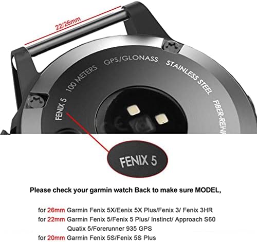 KANGDD 22 26mm Quick Fit Nylon Watchband Szíj, a Garmin Fenix 6X 6 Pro Smart Óra Easy Fit Band a Fenix 5X 5 3 3HR 935 945 Óra (Szín :