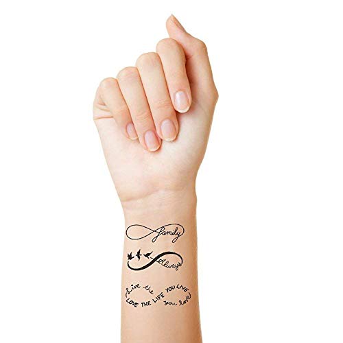 Vízálló Ideiglenes Tetoválás Matrica Fekete Tetoválás, Fekete Hiszem, & Madarak Boka Tetoválás (2db)