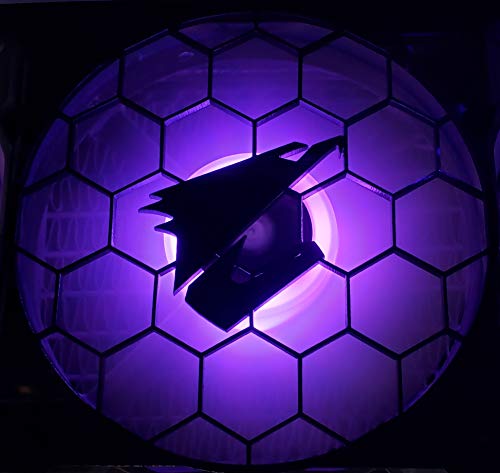 120mm Számítógép Esetében Ventilátor burkolat, Egyedi Hatszög Aorus Design - Nagy RGB aRGB LED Világítás