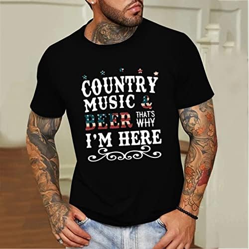 BEUU Hazafias Rövid Ujjú T-shirt Férfi ruházat, Nyári Amerikai Zászló Betű Nyomtatás Sleeve Alkalmi Laza Divat Póló Maximum