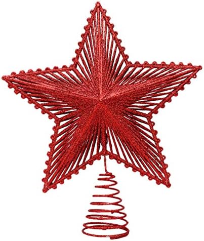 VICASKY Cheistmas csúcsdíszt Karácsonyi Csillag csúcsdíszt Csillogó Karácsony fa tetején karácsonyfa Díszítés, Karácsony karácsonyfa