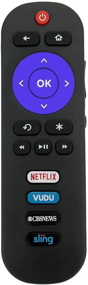 Távirányító helyett TCL Roku TV Távirányító Minden TCL Roku Smart LED Tv-vel, a CBS/Parittya/Netflix/ Hivatkozások