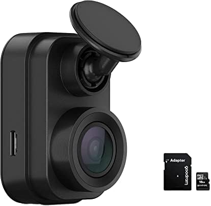 Garmin Kamera Mini 2, 1080p, 140 fokos FOV, Baleset Észlelése Felvétel (Nemzetközi Változat), illetve 16 gb-os SD-Kártyát Tartalmaz,