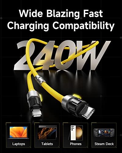 SHARGE Pomodoro Időzítő, 5000mAh Hordozható Töltő, USB C-USB-C Kábel (240W 3.9 ft), Fantom C Típusú Kábel Gyors Töltő Kábel