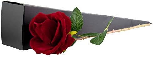 Nemes Rózsa Gyűrű Box - Virág, Szív, Eljegyzési Gyűrű Doboz Javaslat Gyűrű, Szertartás, Esküvő, vagy Különleges Alkalmakkor (Piros)
